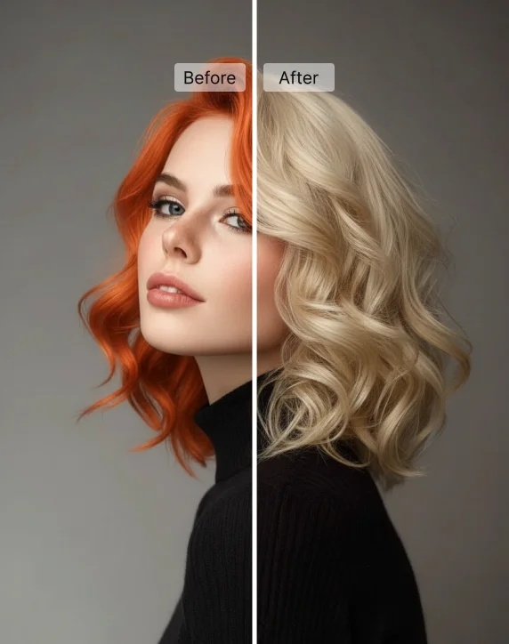 Copper and blonde hair color inspiration